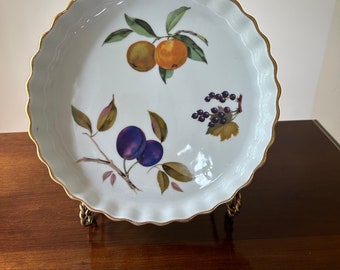 Vintage Oven-to-table Evesham by Royal Worcester Quiche or Pie