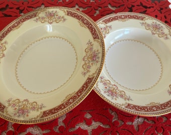 Noritake Mystery #36 pattern Soup Bowls - set of 2, floral, Replacement