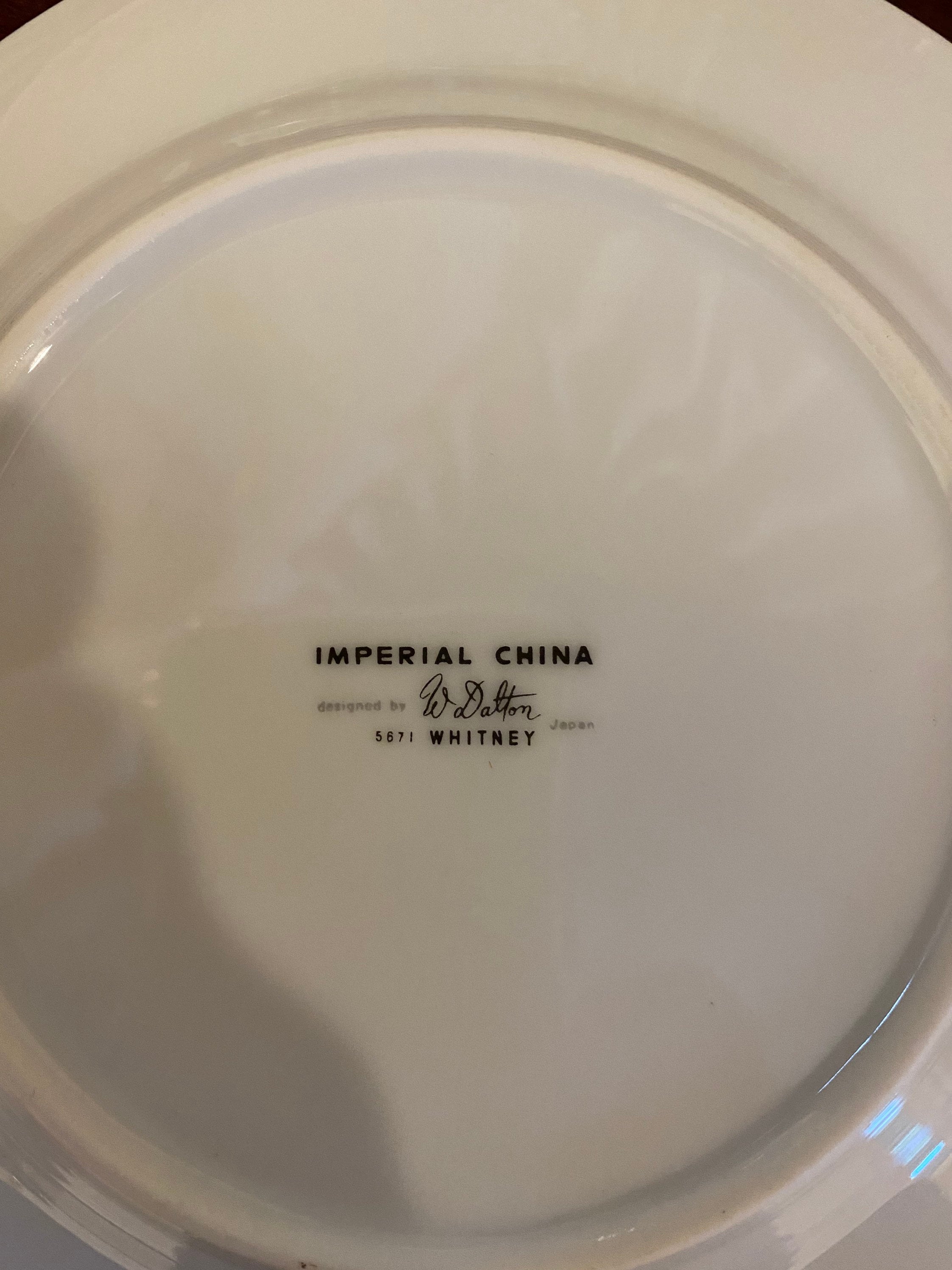 Whitney Imperial China W. Dalton Whitney Pattern 4 Piece Etsy