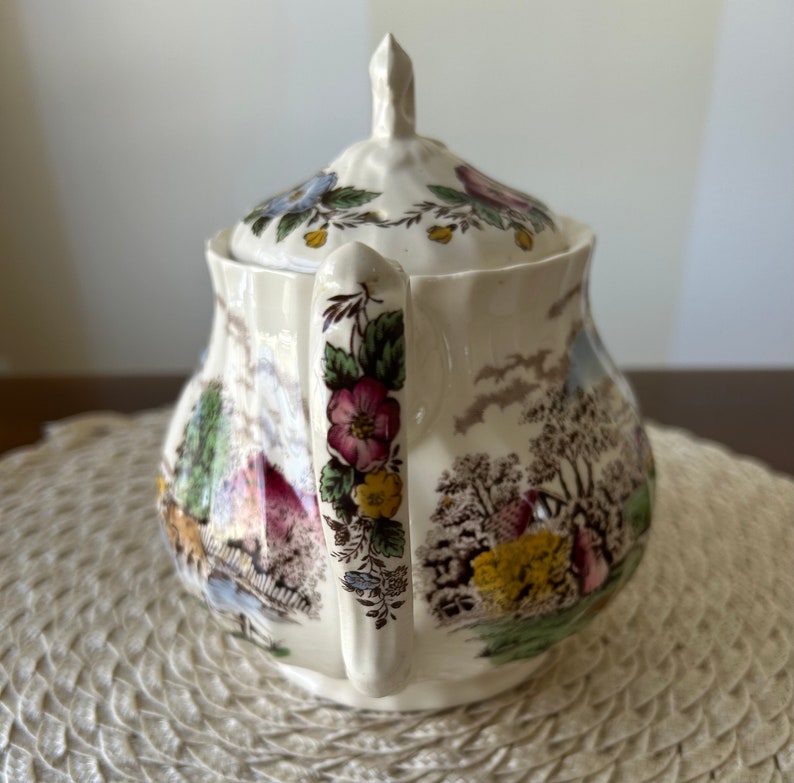 Sadler Country Life Pattern Teapot, Full Size Vintage Teapot, English