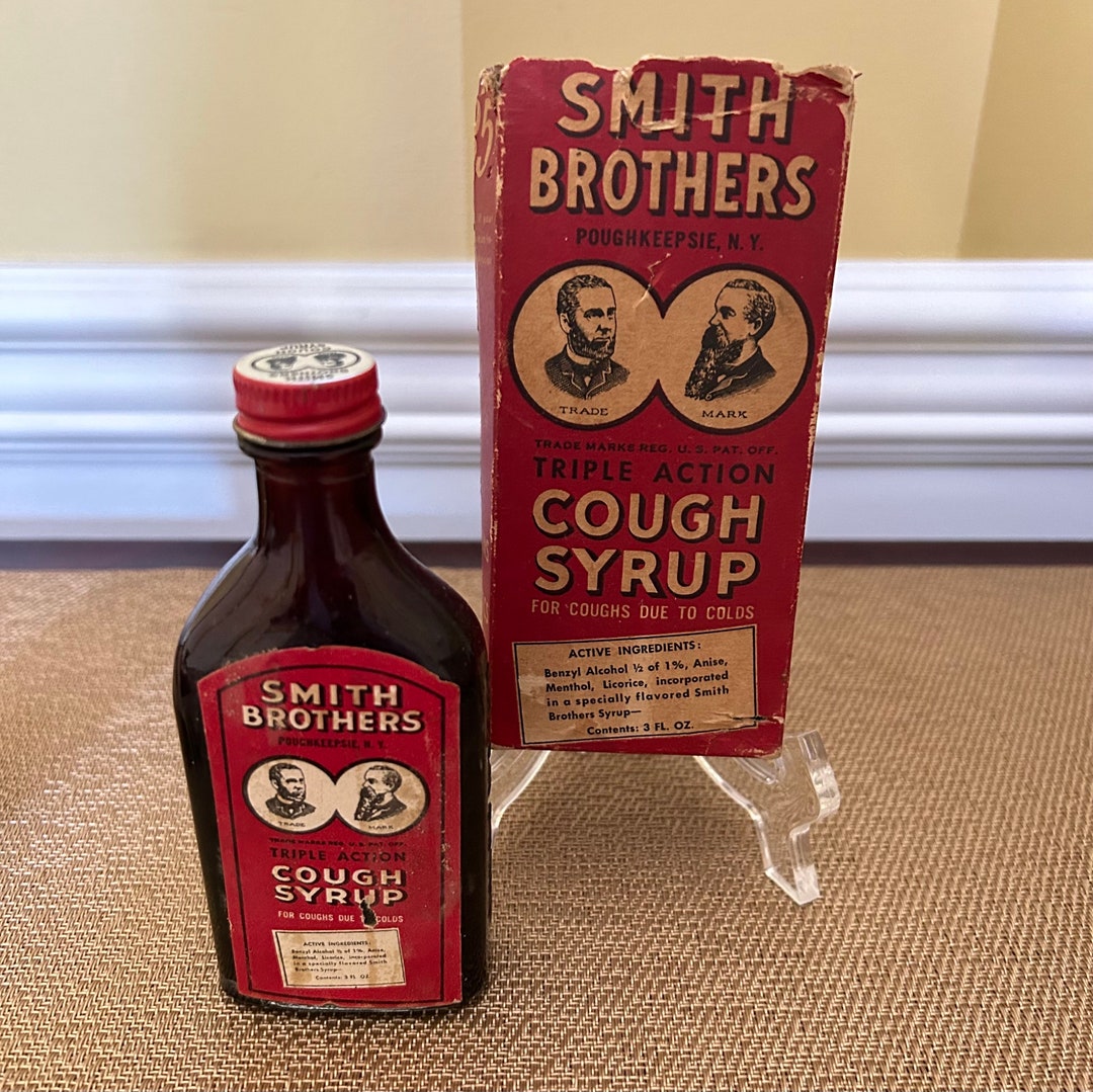 Antique Smith Brothers Cough Syrup Original Bottle Box and Etsy