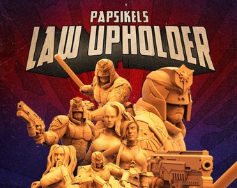 Papsikels Law Upholders Set - CyberPunk -  Suitable for Stargrave, Starfinder, any Sci-Fi tabletop game