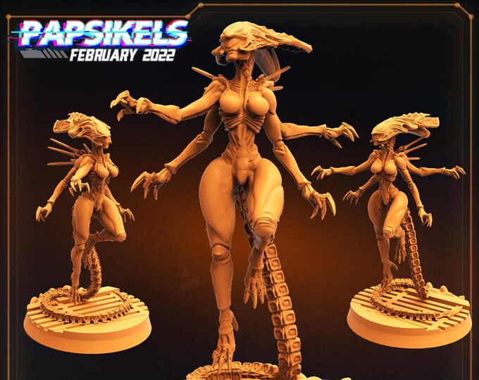 Gigerian Succubus Aliens - Feb Release - Papsikels - Suitable for Stargrave, Starfinder, any Sci-Fi tabletop game