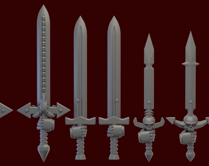 10 Assorted SoH Shadow Legion Power Weapons - Helforged Miniatures