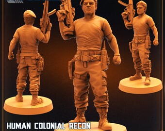 Star Gate Recon Squad - 7 Figures - Star Entrance -  SciFi -  Suitable for Stargrave, Starfinder, any Sci-Fi tabletop game