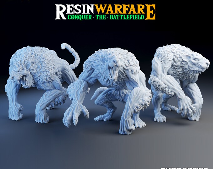 Ratkin Slave Nightmares  - Vermin Rat Brute - Rat Ogres - 1 Figure -  - Kings of War - Warhammer
