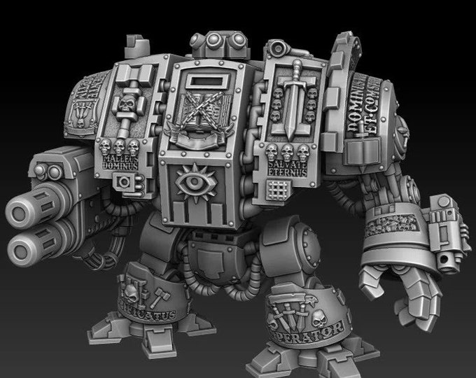 Silver Wardens Dreadnought - 1 walker -  DMG Minis - Suitable for Onepage Rules and other scifi Games