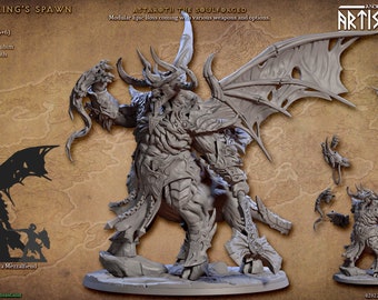 Astaroth the Soulforged - The Demon King Spawn - Artisan Guild - 100mm Tall - Kings of War - Warhammer