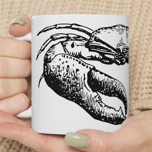 Fiddler Crab Ceramic Mug, Nautical Coffee Cup, Marine Life Tea Mug, Animal Lover Gift, Beach House Decor