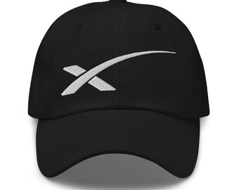 Three In Adjustable Black Trucker Baseball Cap Hat With SPACEX Embroidered
