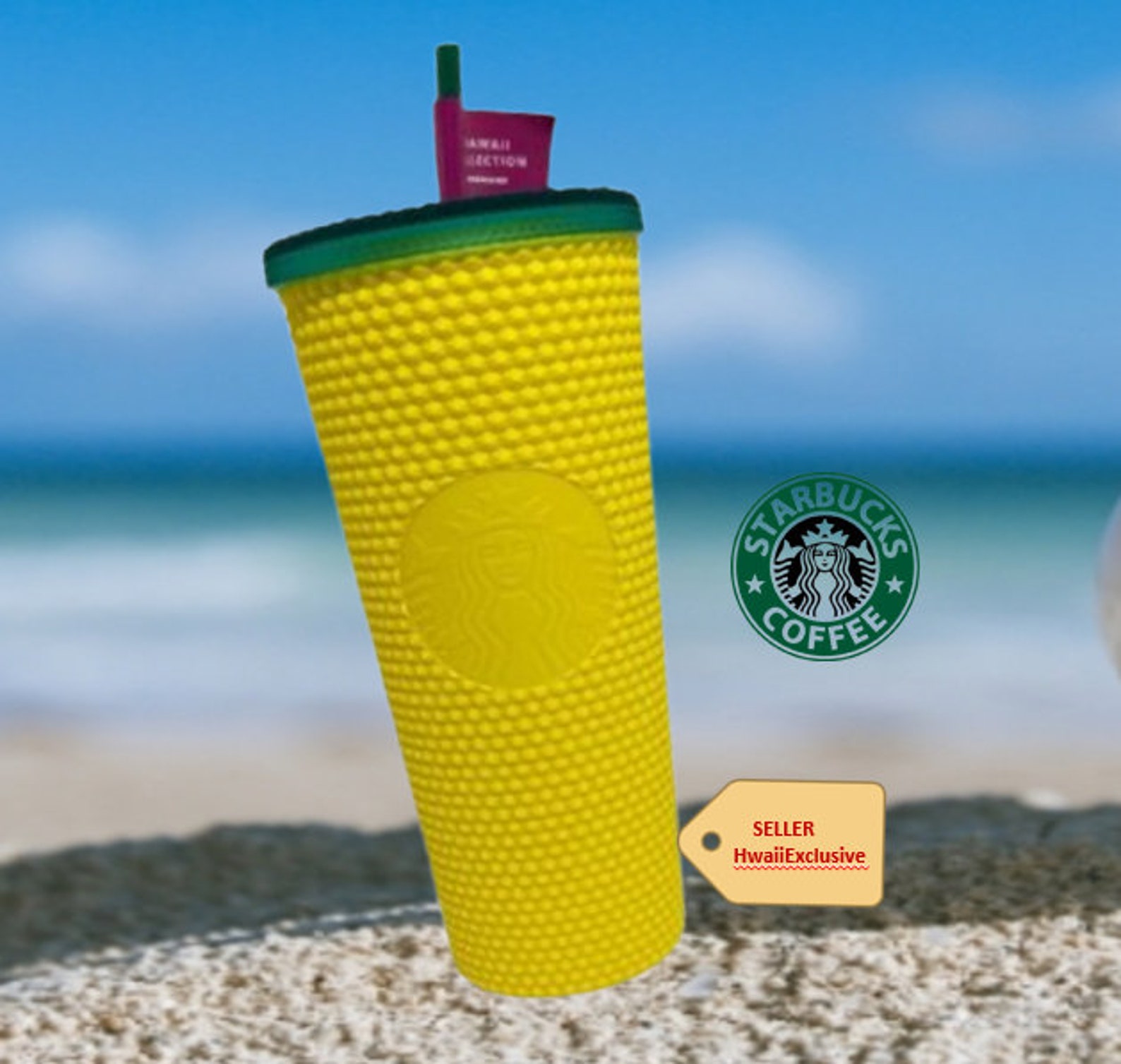 starbucks 2020 hawaii exclusive collection matte studded pineapple 24oz tumbler