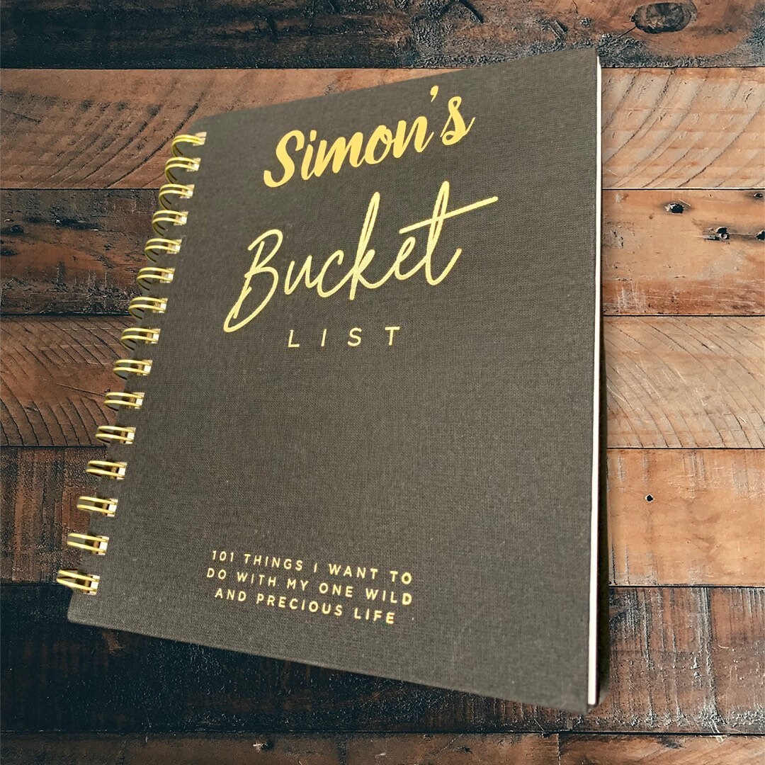 Personalised Bucket List Ideas Journal Note Book Etsy