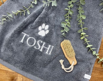 personalized Pet Towel JACKSON with Paw Terry Towel  – Dogs Cat Mouse