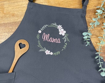 PAULA personalisierte, bestickte Schürze als Geschenk - Kochen, Backen, Küche