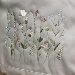 Rucksack, Rollrucksack, BackPack mit Wildblumen Stickerei Bild 5