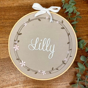 LILLY name tag personalized embroidery frame