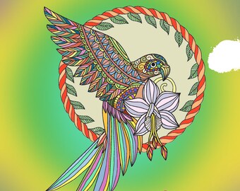 Download Bird Coloring Book Etsy
