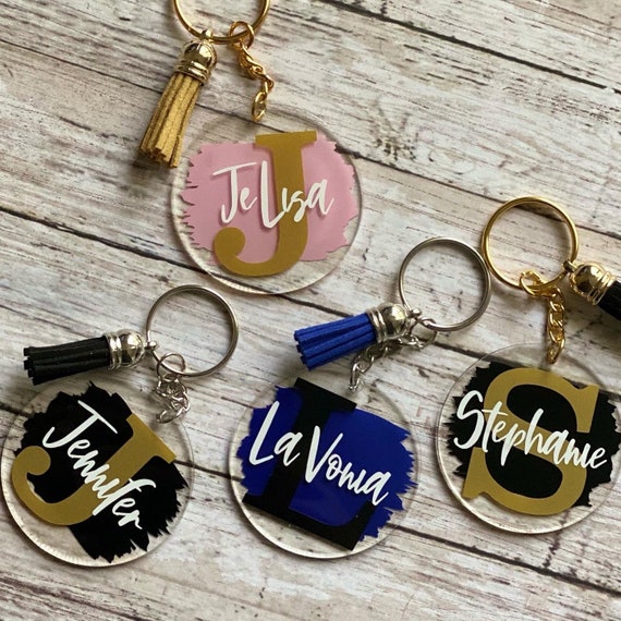 Monogram Keychains for Women Gold Keychain Personalized -  Canada