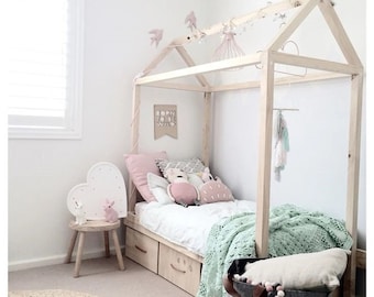 Twin Montessori Bed Plan with Storage (PDF Download)