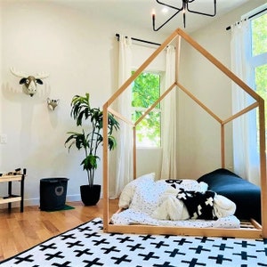 Full Size Montessori Bed PLAN: Modern Wood House Bed (Download PDF)