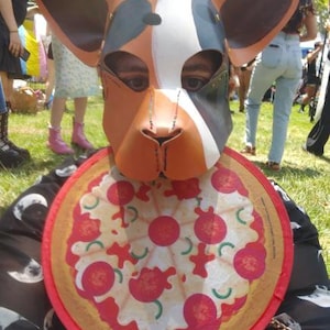 custom leather dog mask