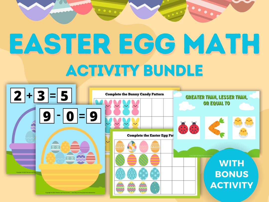 Easter Math Activity Bundle for Easter Busy Book and Spring Learning ...