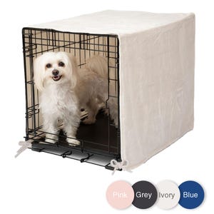 Pet Dreams Dog Crate Cover - Breathable Fabric Kennel Topper for Single-Door Crates, Fits iCrate Dog Cages