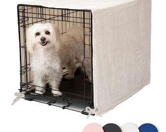 Pet Dreams Dog Crate Cover - Breathable Fabric Kennel Topper for Single-Door Crates, Fits iCrate Dog Cages