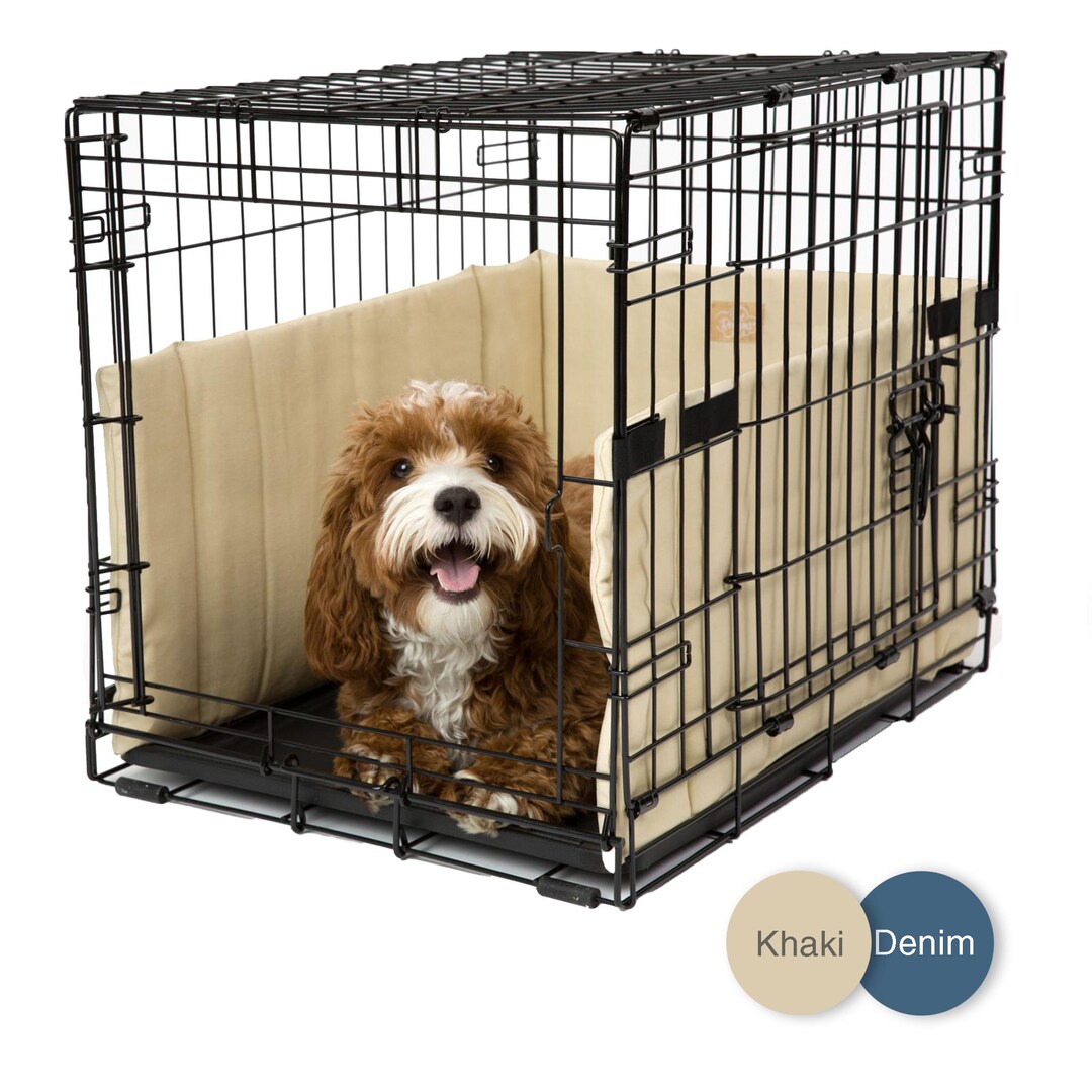 Pet Dreams Dog Crate Bumper - Comfy Liner & Dog Tail Protector for ... - Dog Crate Accessories For Protection