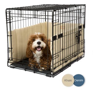 Pet Dreams Dog Crate Bumper - Patented Comfy Liner & Dog Tail Protector for Inside Crate, Fits iCrate Cages