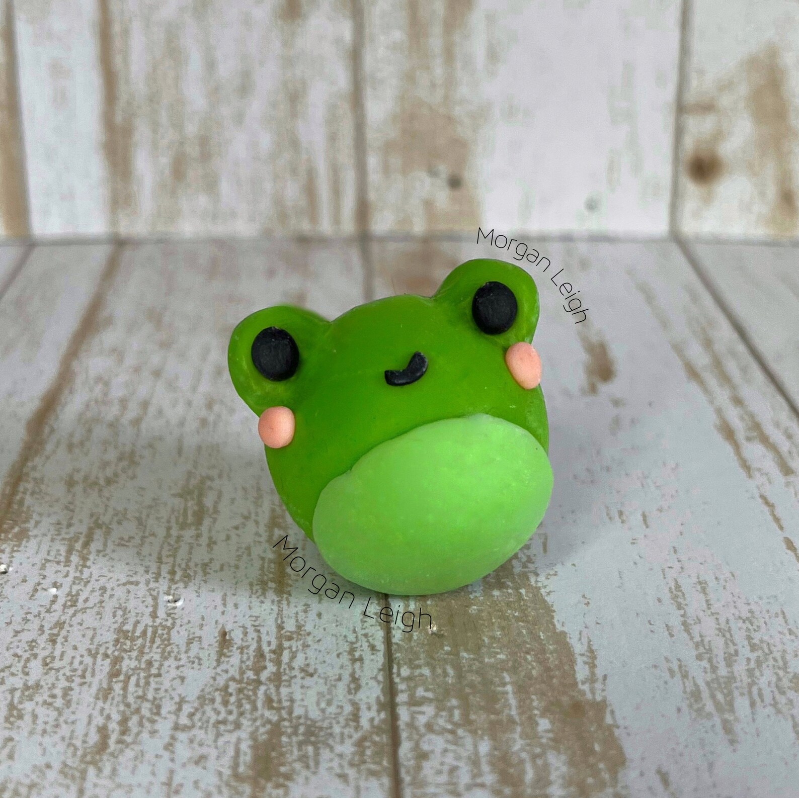 Kawaii Frog Polymer Clay Keychain Charm Figurine Etsy
