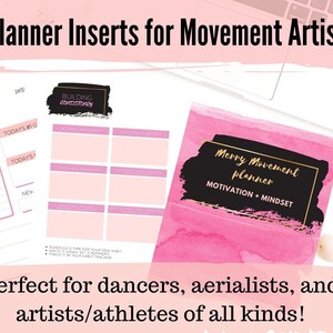 Merry Movement Journal Pages: Printable or digital pages for dancer, aerial acrobatics, gymnastics, ballet, pole fitness, circus performers