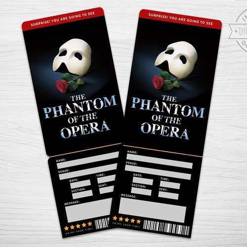 Printable Broadway Surprise Ticket. Editable Musical Theatre - Etsy