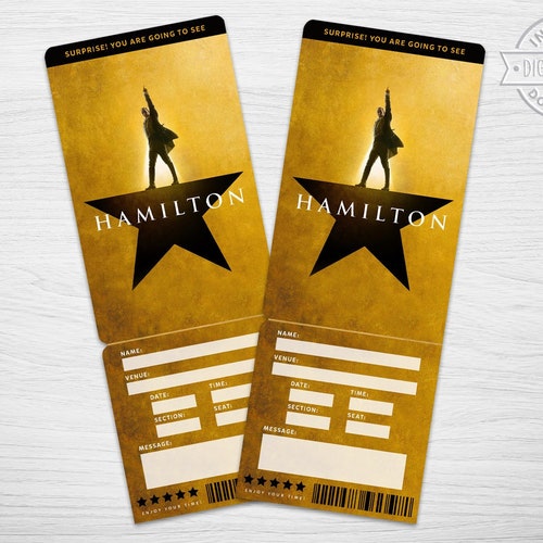 Printable Broadway Surprise Ticket. Editable Musical Theatre - Etsy