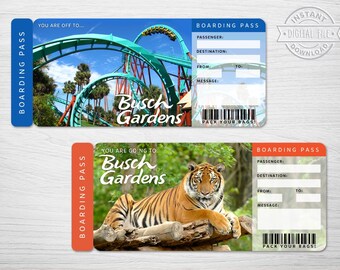Busch Gardens Pass - Etsy