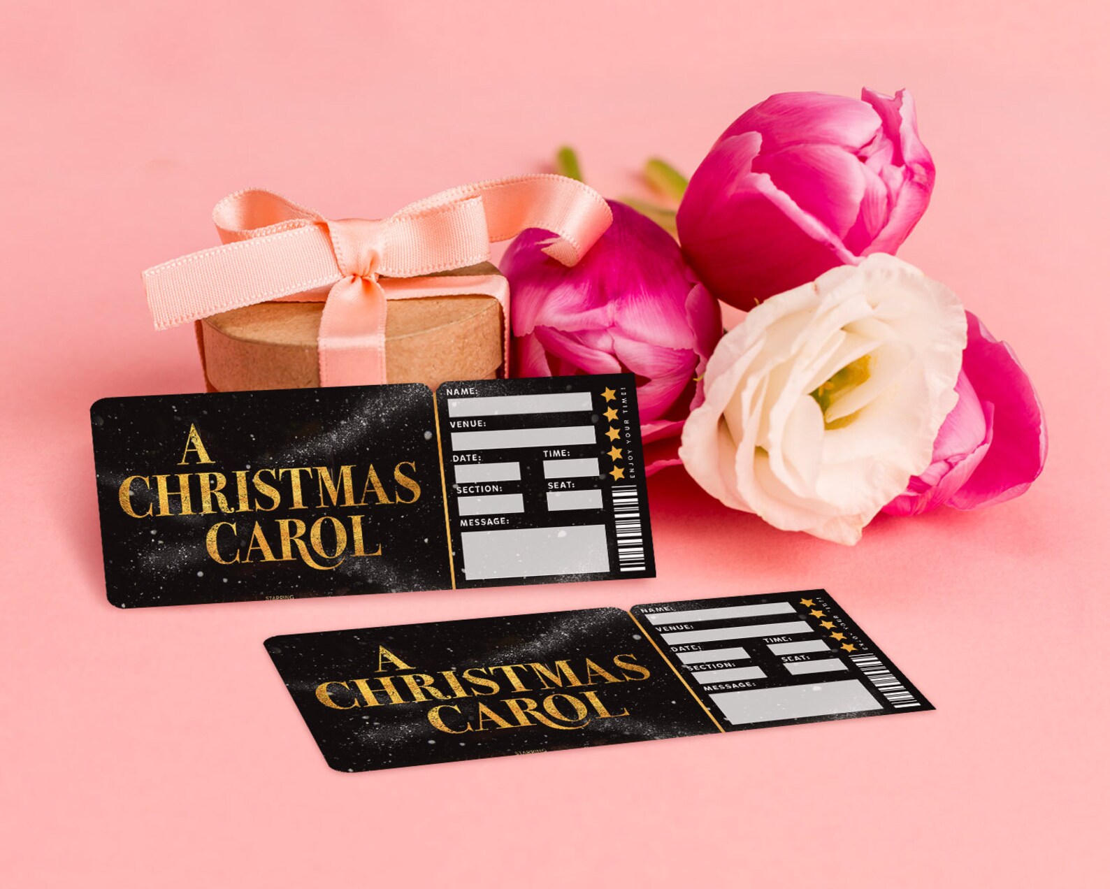 Printable A Christmas Carol Broadway Surprise Ticket A Etsy