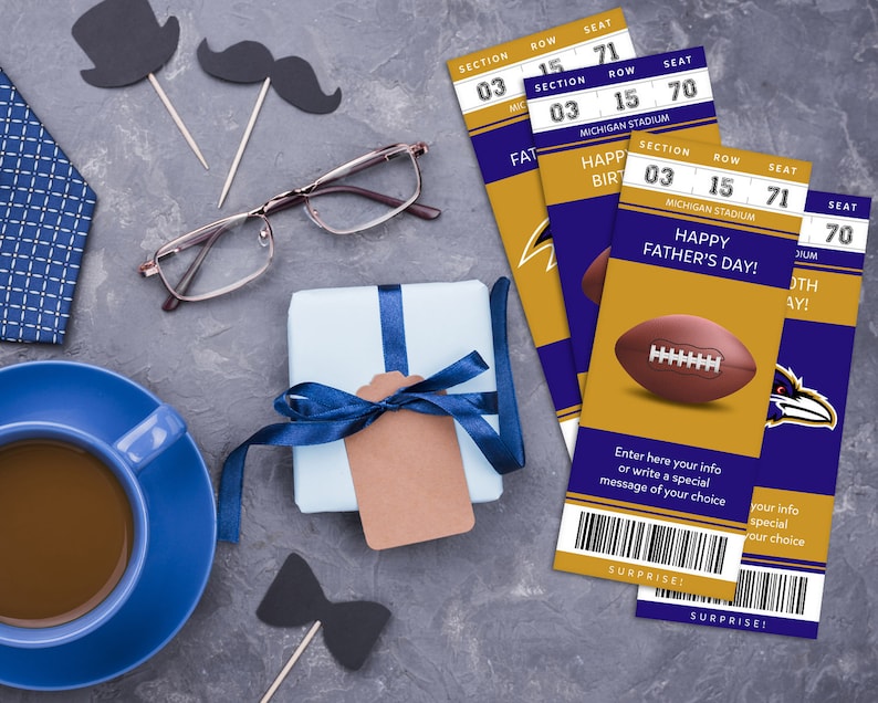 Digital Baltimore Ravens Surprise Ticket Gift Ravens Game Etsy