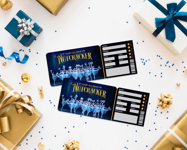 Printable Nutcracker Ballet Broadway Surprise Ticket Etsy