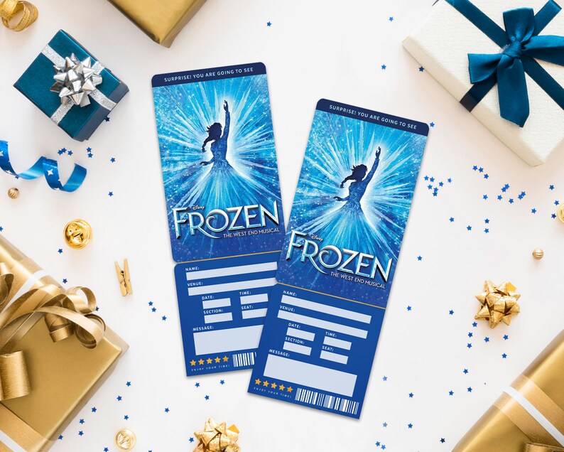 Printable Frozen Broadway Surprise Ticket Frozen the Musical Etsy