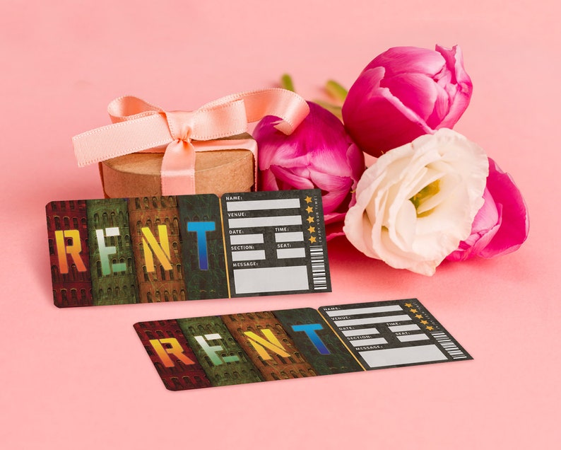 Printable RENT Broadway Surprise Ticket RENT the Musical Etsy