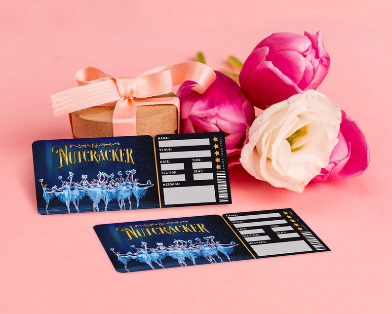 Printable Nutcracker Ballet Broadway Surprise Ticket Etsy