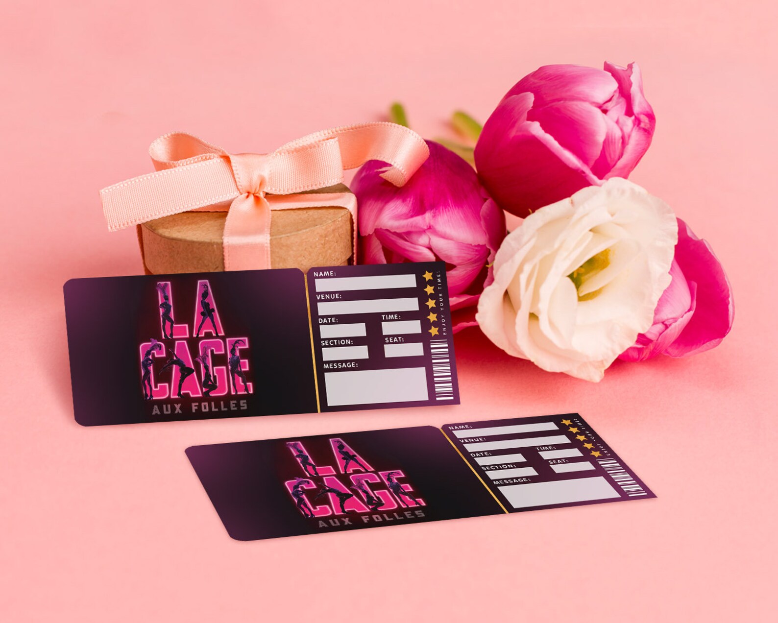 Printable La Cage Broadway Surprise Ticket La Cage Musical Etsy