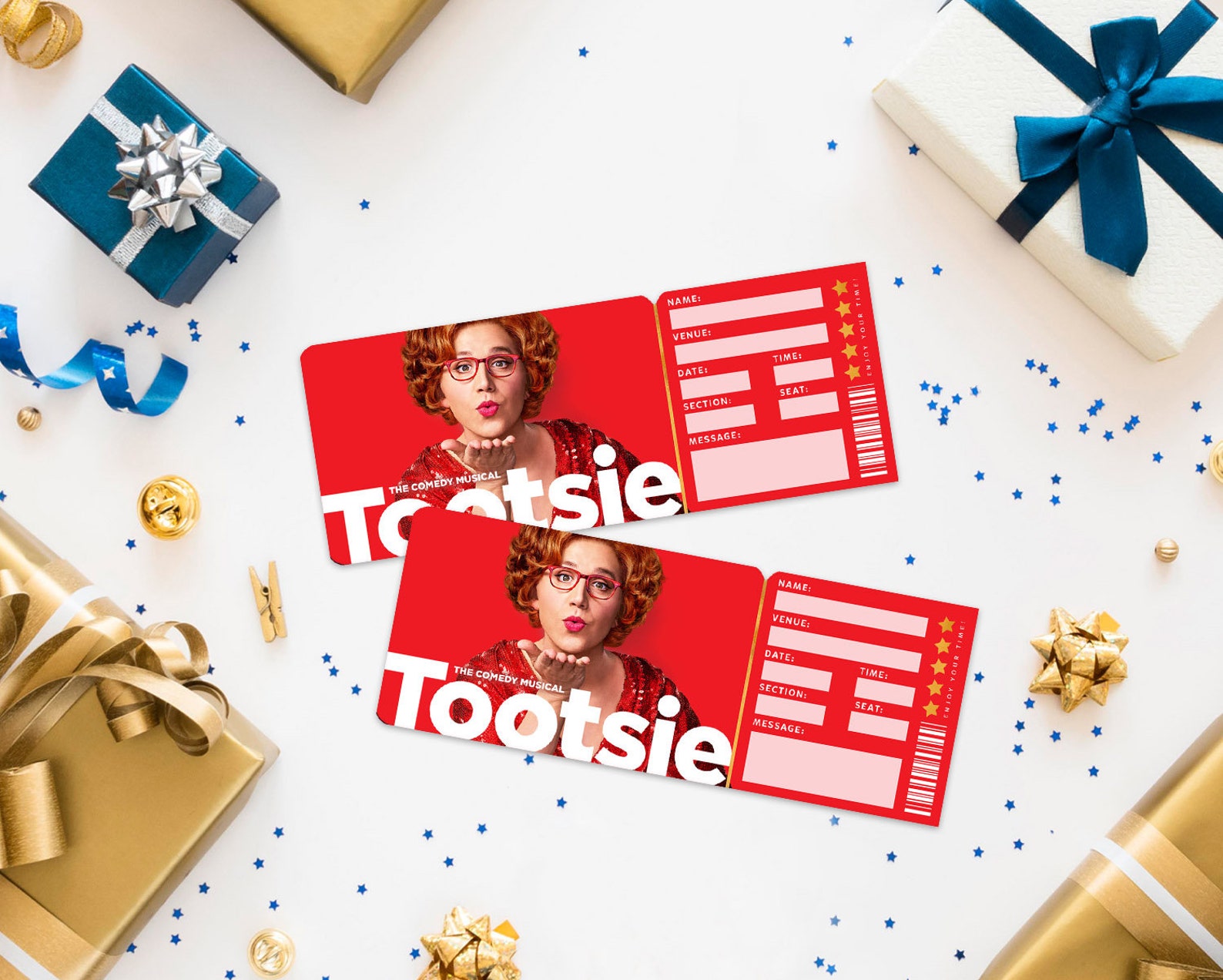 Printable Tootsie Broadway Surprise Ticket Tootsie the Etsy