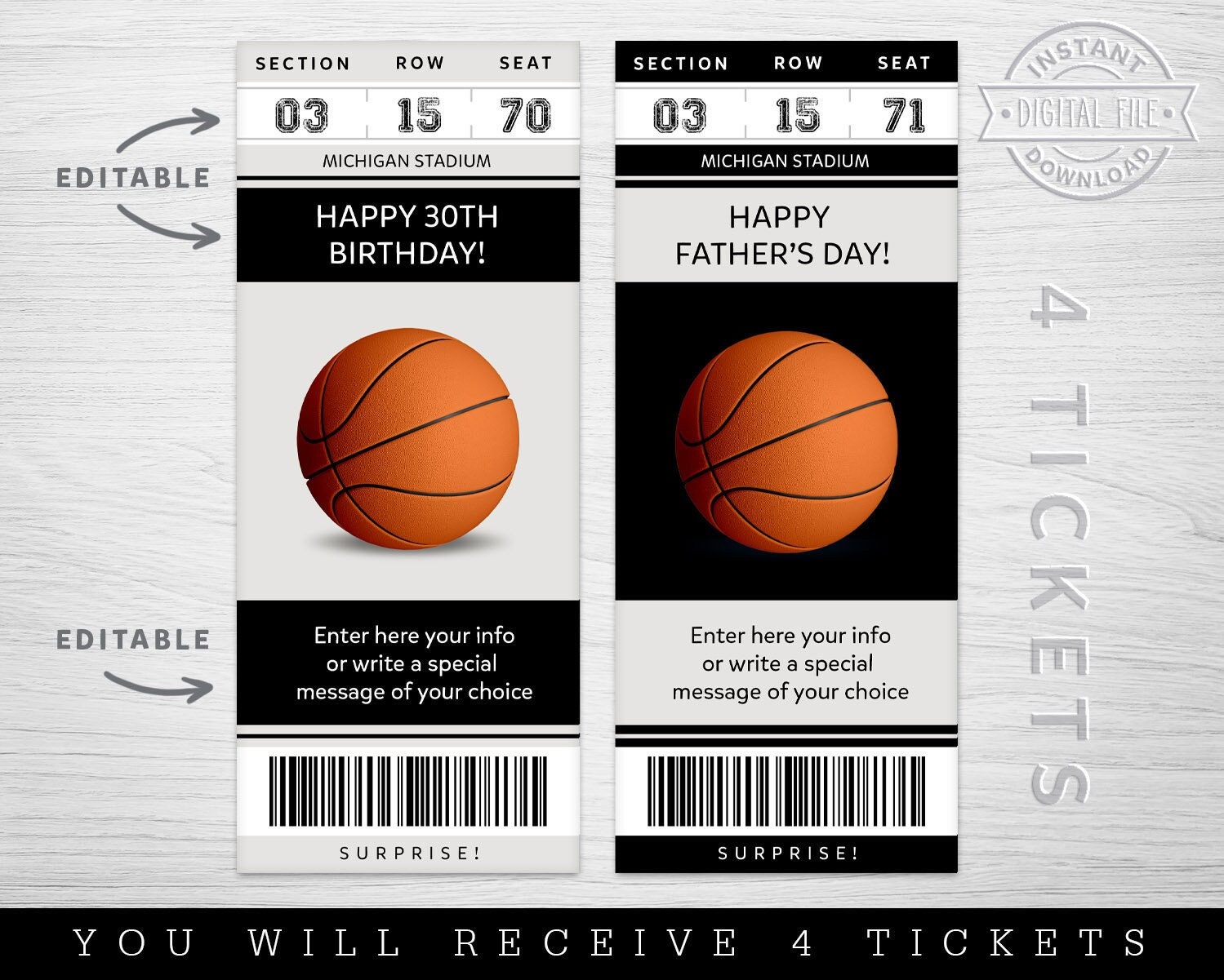 Digital Toronto Colors Surprise Ticket Gift Toronto NBA Etsy