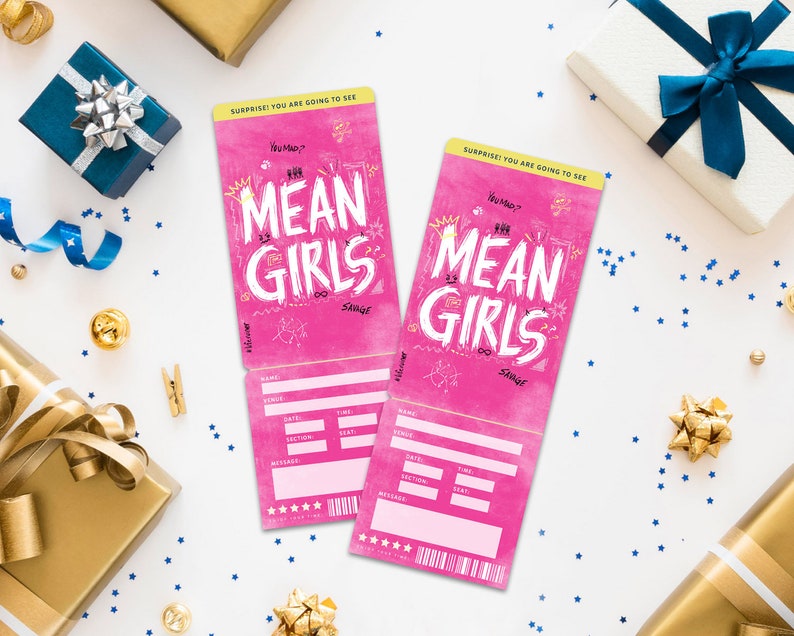 Printable Mean Girls Broadway Surprise Ticket Mean Girls the Etsy
