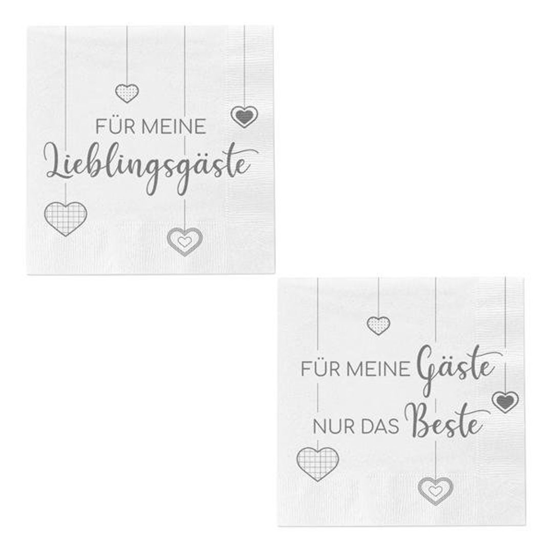 Servietten Sprüche Doppelpack 2x20 Stück Etsy.de