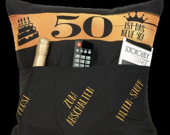 Trend pillow "50th birthday" gift for the 50th for man or woman
