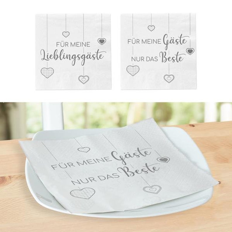 Servietten Sprüche Lieblingsgast2x 20er Pack Etsy.de