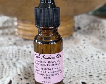 Elixir/sérum Noble Radiance casero totalmente natural para piel seca y madura.