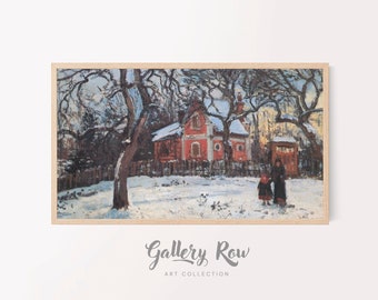 Camille Pissarro - Chestnut Trees at Louveciennes Vintage Frame TV Art, Samsung Frame TV Vintage Art, TV Art